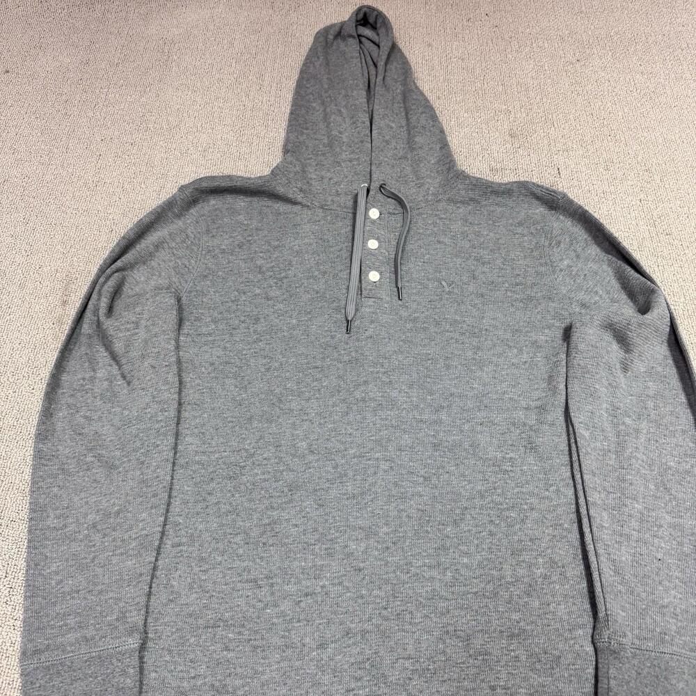 American Eagle Outfitters Hoodie Gray Lightweight Long Sleeve Men’s Medium NWT - Picture 6 of 12